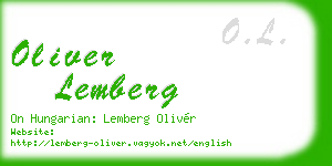 oliver lemberg business card